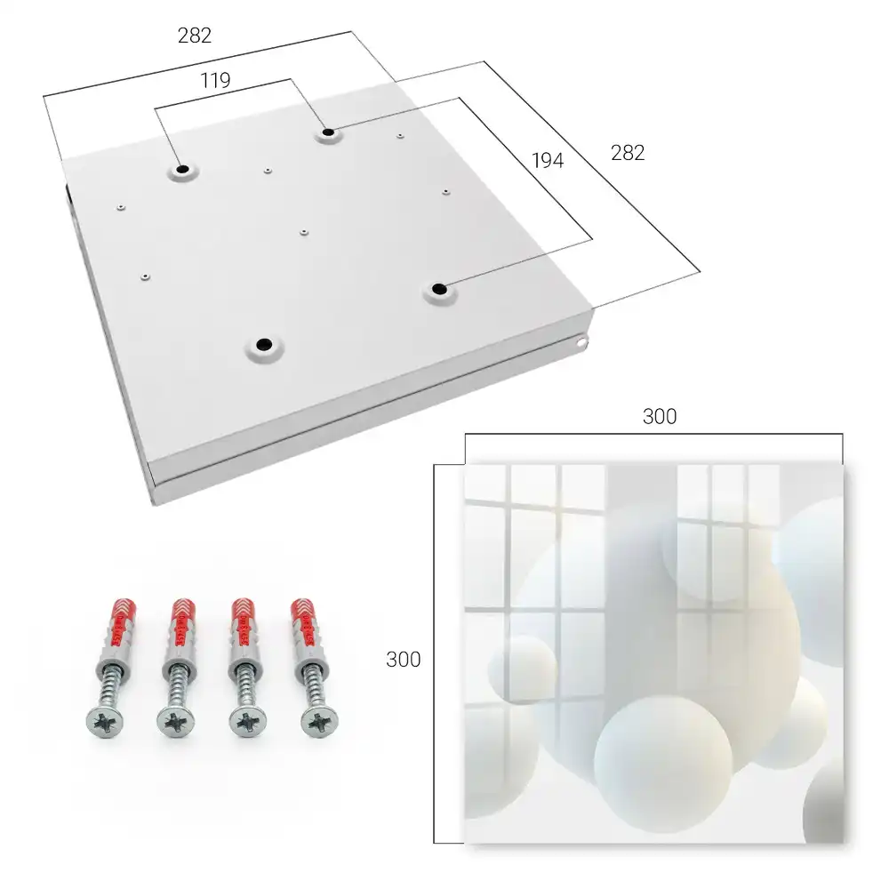 Boîte à clés une composition minimaliste de sphères flottantes