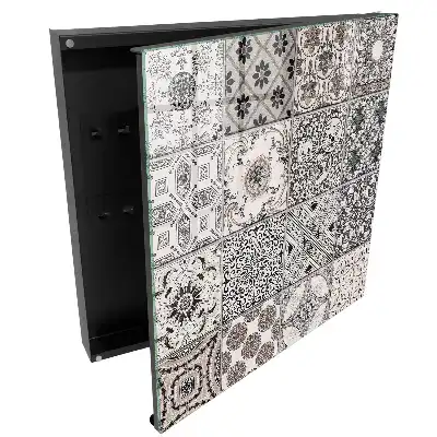 Boîte à clés murale carreaux décoratifs aux motifs uniques