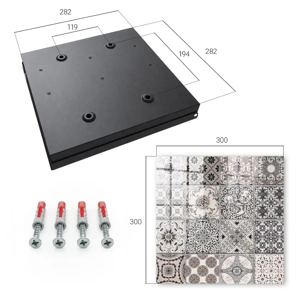 Boîte à clés murale carreaux décoratifs aux motifs uniques