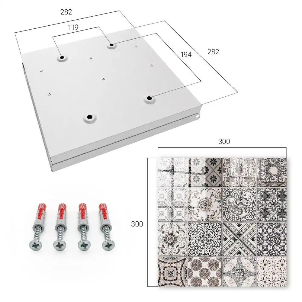 Boîte à clés murale carreaux décoratifs aux motifs uniques