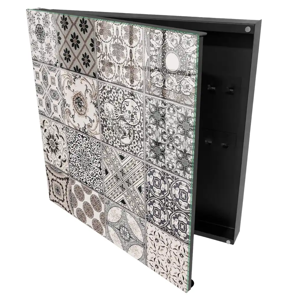 Boîte à clés murale carreaux décoratifs aux motifs uniques