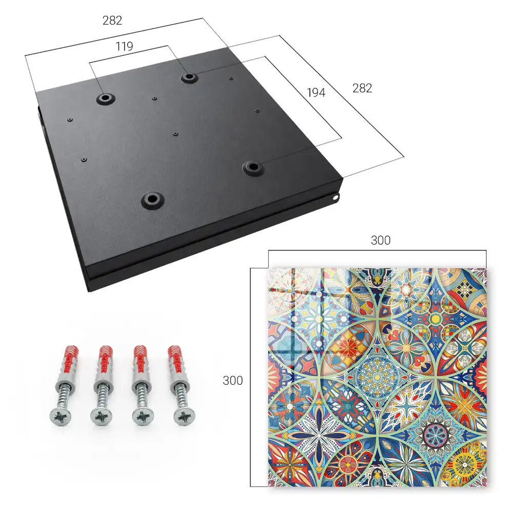 Boîte à clés motifs géométriques aux couleurs intenses