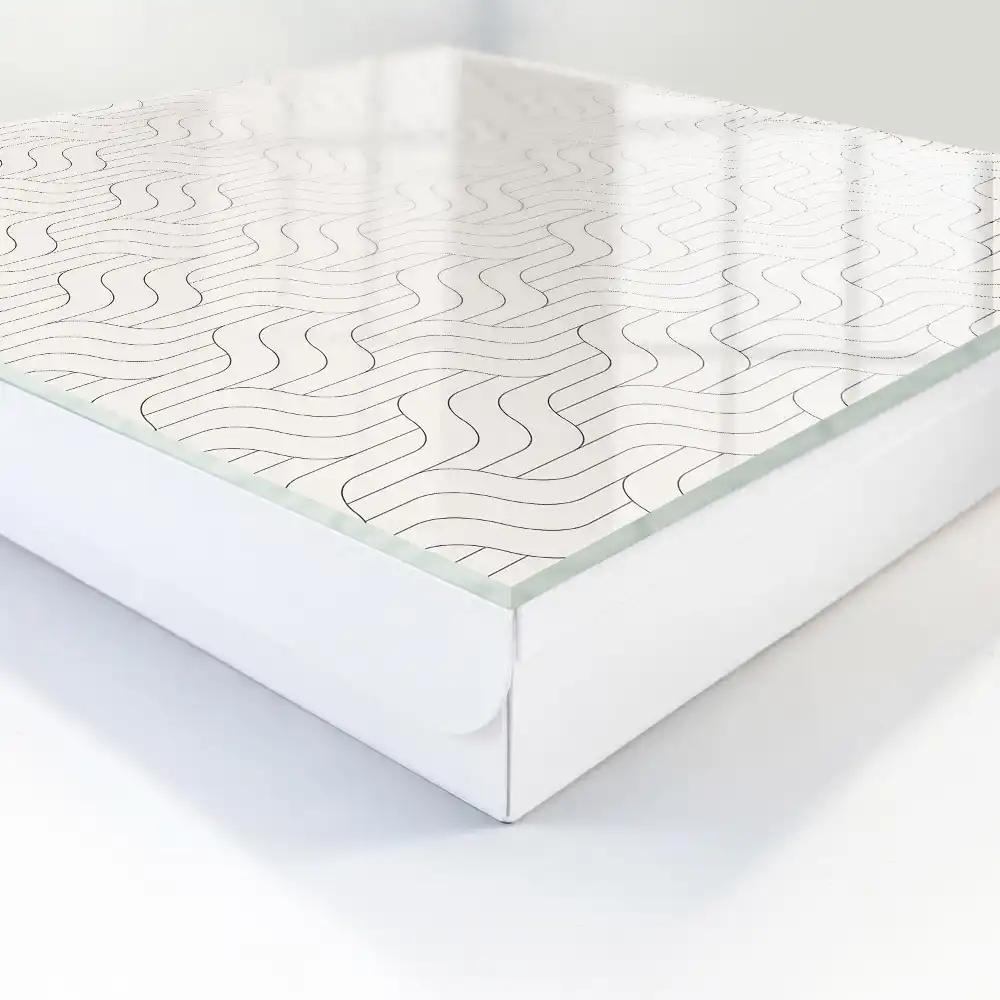 Boîte à clés motif géométrique à lignes ondulées