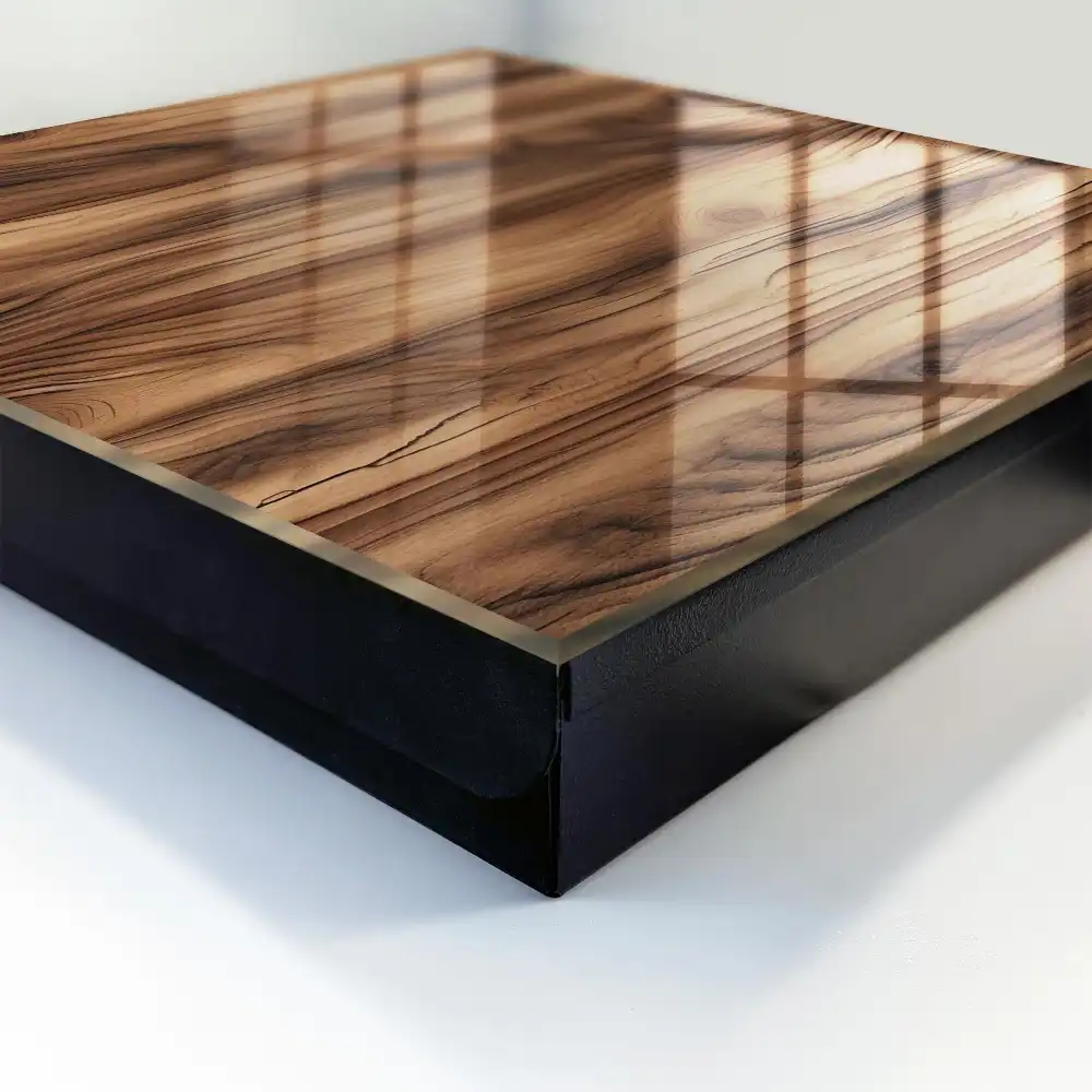 Boîte à clés murale motif de bois naturel expressif