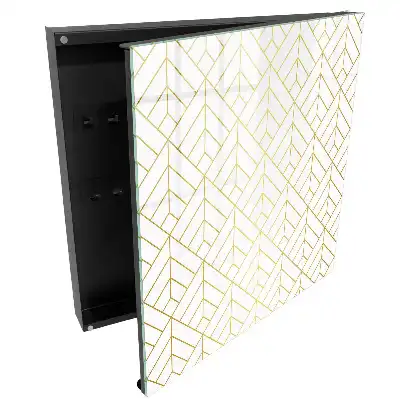 Armoire à clés géométrie moderne aux couleurs vives