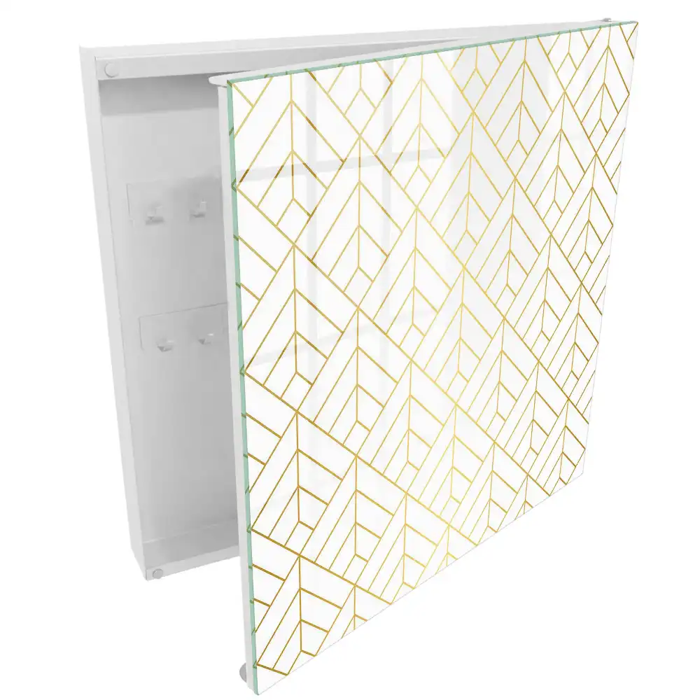 Armoire à clés géométrie moderne aux couleurs vives