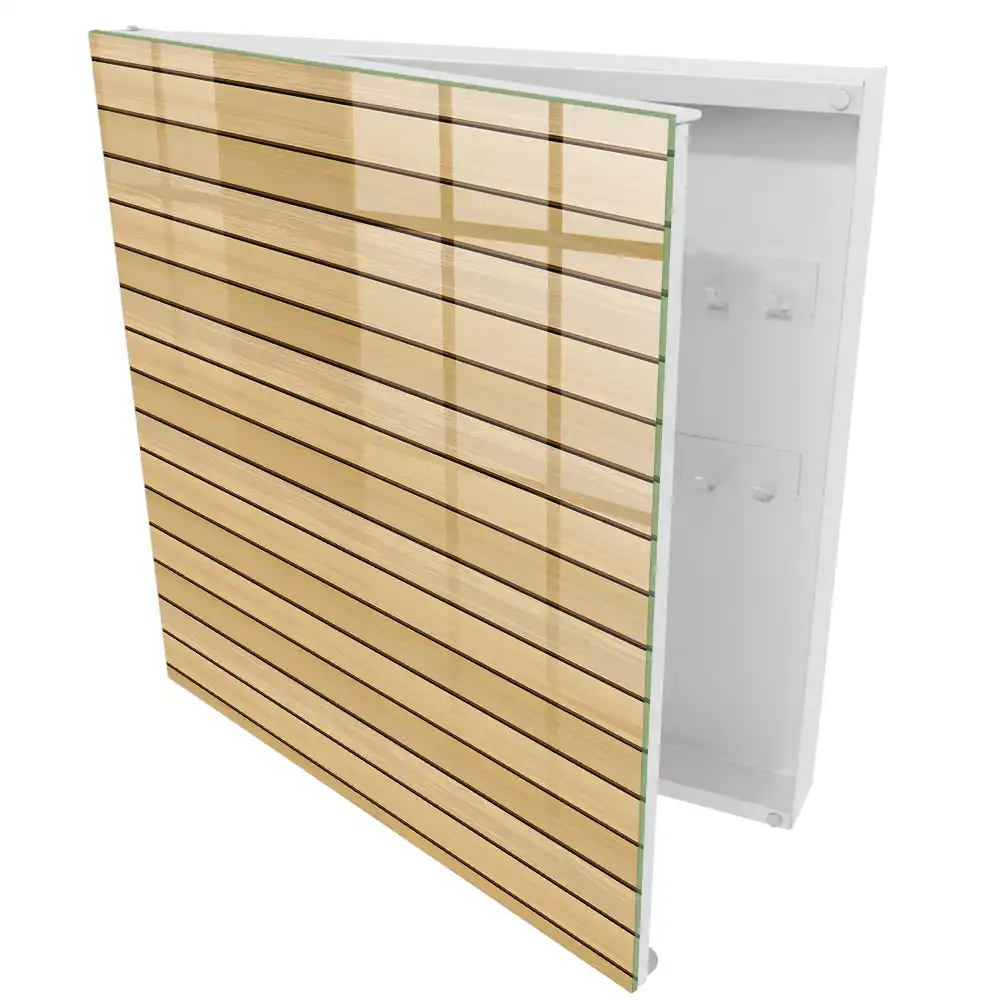 Armoire à clés planches de bois de couleur beige