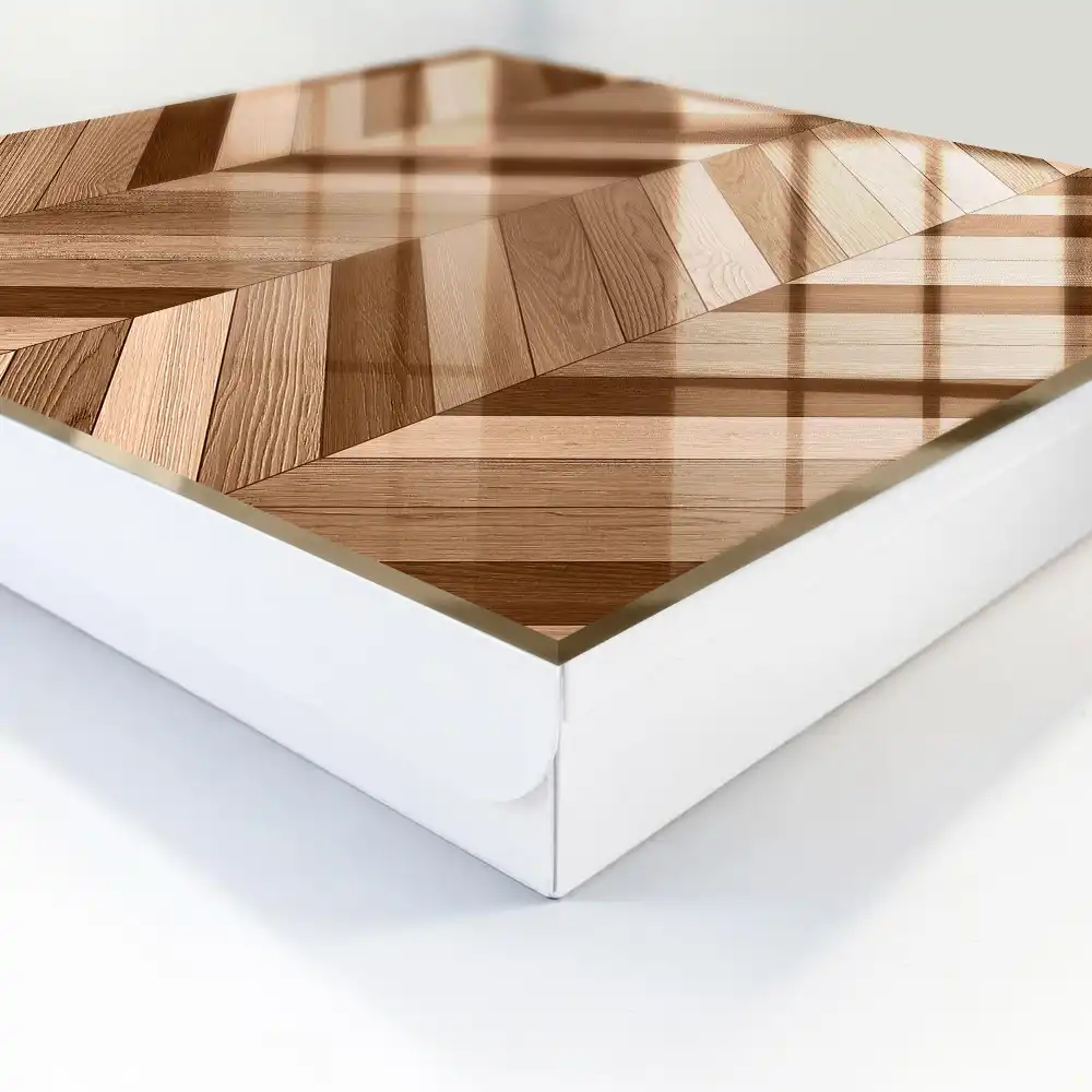 Boîte à clés murale dynamique atmosphérique du motif en chevrons du bois