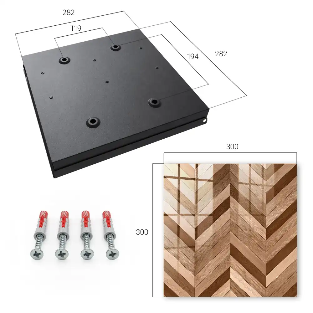 Boîte à clés murale dynamique atmosphérique du motif en chevrons du bois