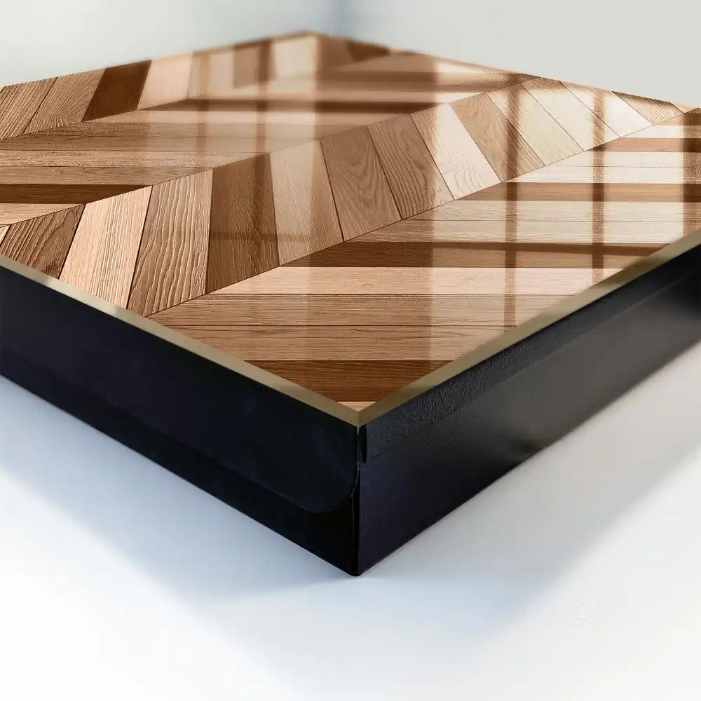 Boîte à clés murale dynamique atmosphérique du motif en chevrons du bois