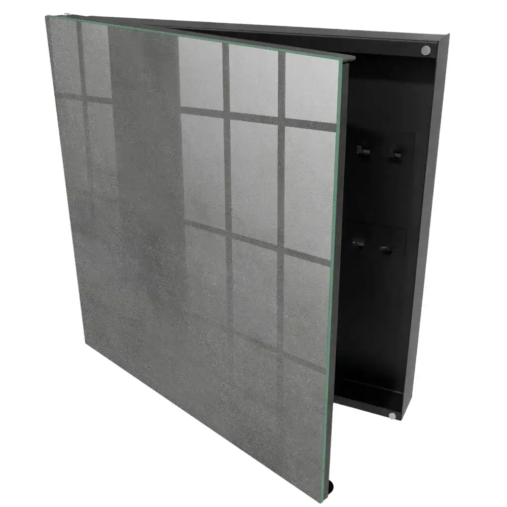Armoire à clés un gris élégant aux subtiles transitions de tons.
