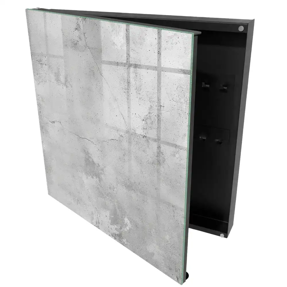 Armoire à clés texture de béton fissurée aspect brut gris