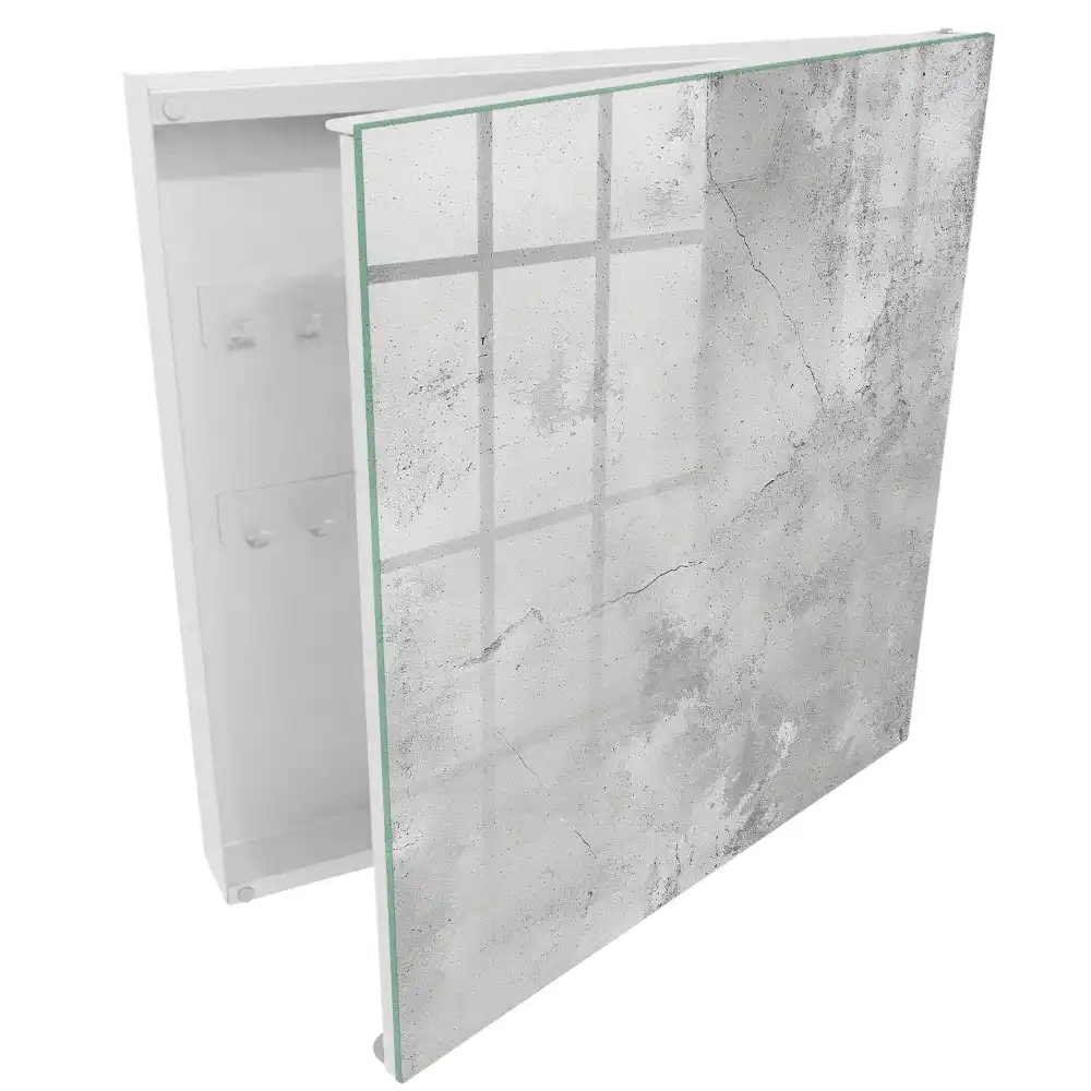 Armoire à clés texture de béton fissurée aspect brut gris