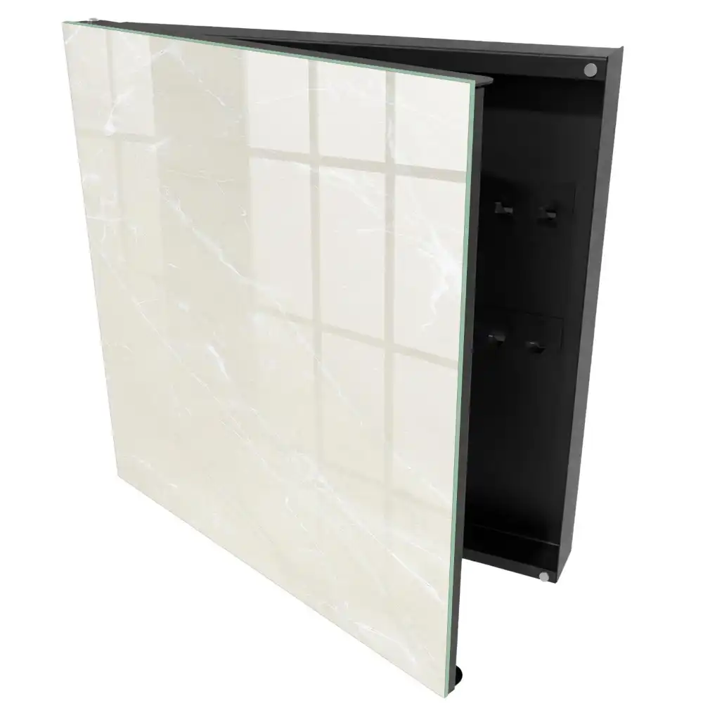Armoire à clés imitation marbre aux couleurs délicates