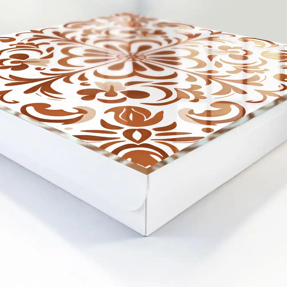 Boîte à clés murale motif symétrique à motifs floraux