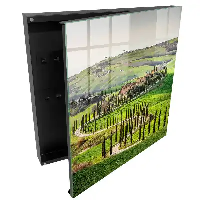 Armoire à clés collines toscanes couvertes de cyprès