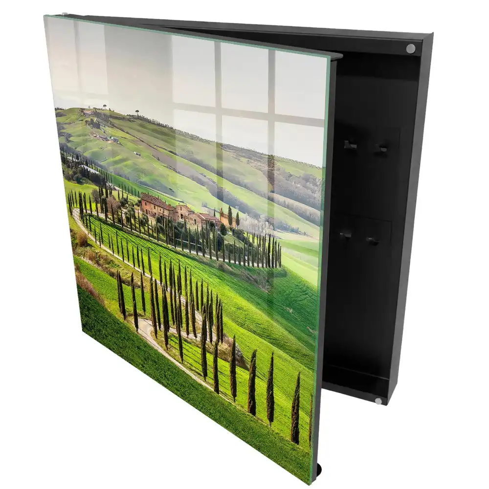 Armoire à clés collines toscanes couvertes de cyprès