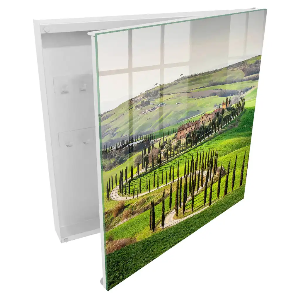 Armoire à clés collines toscanes couvertes de cyprès
