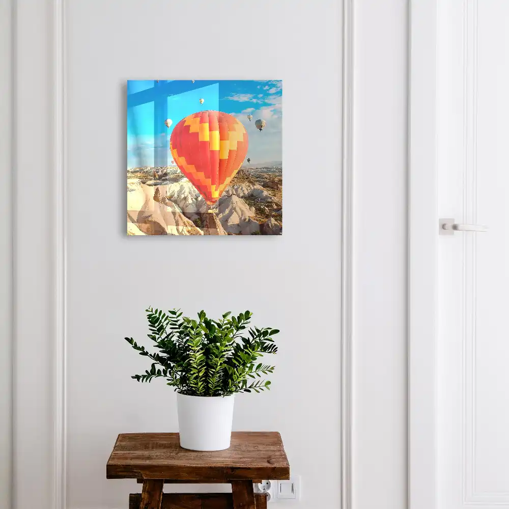 Armoire à clés les ballons qui survolent les formations rocheuses émerveillent par leur espace