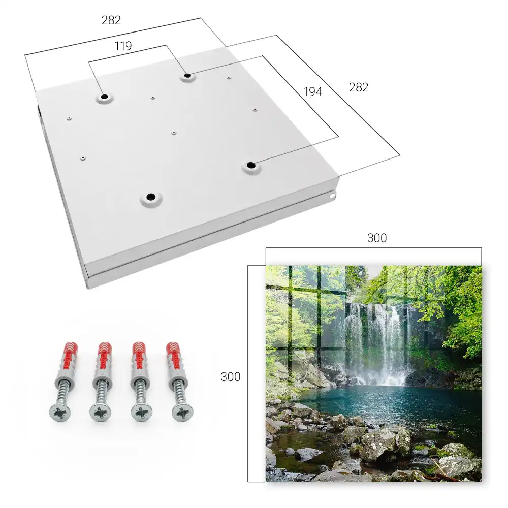Boîte à clés une cascade au milieu de la verdure une harmonie infinie