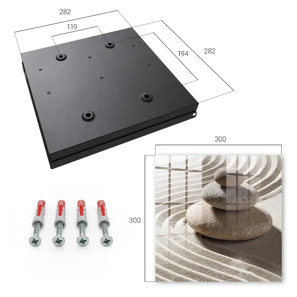 Armoire à clés des pierres dans le sable apportant paix et harmonie