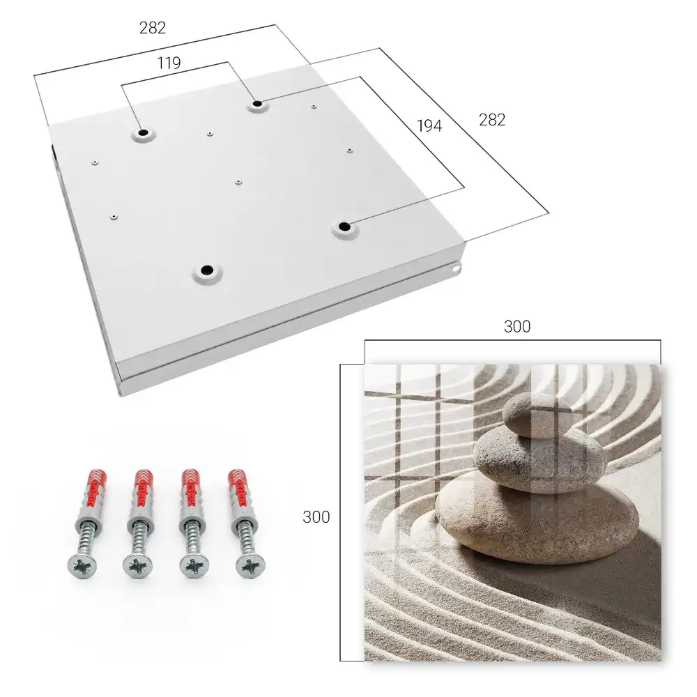 Armoire à clés des pierres dans le sable apportant paix et harmonie