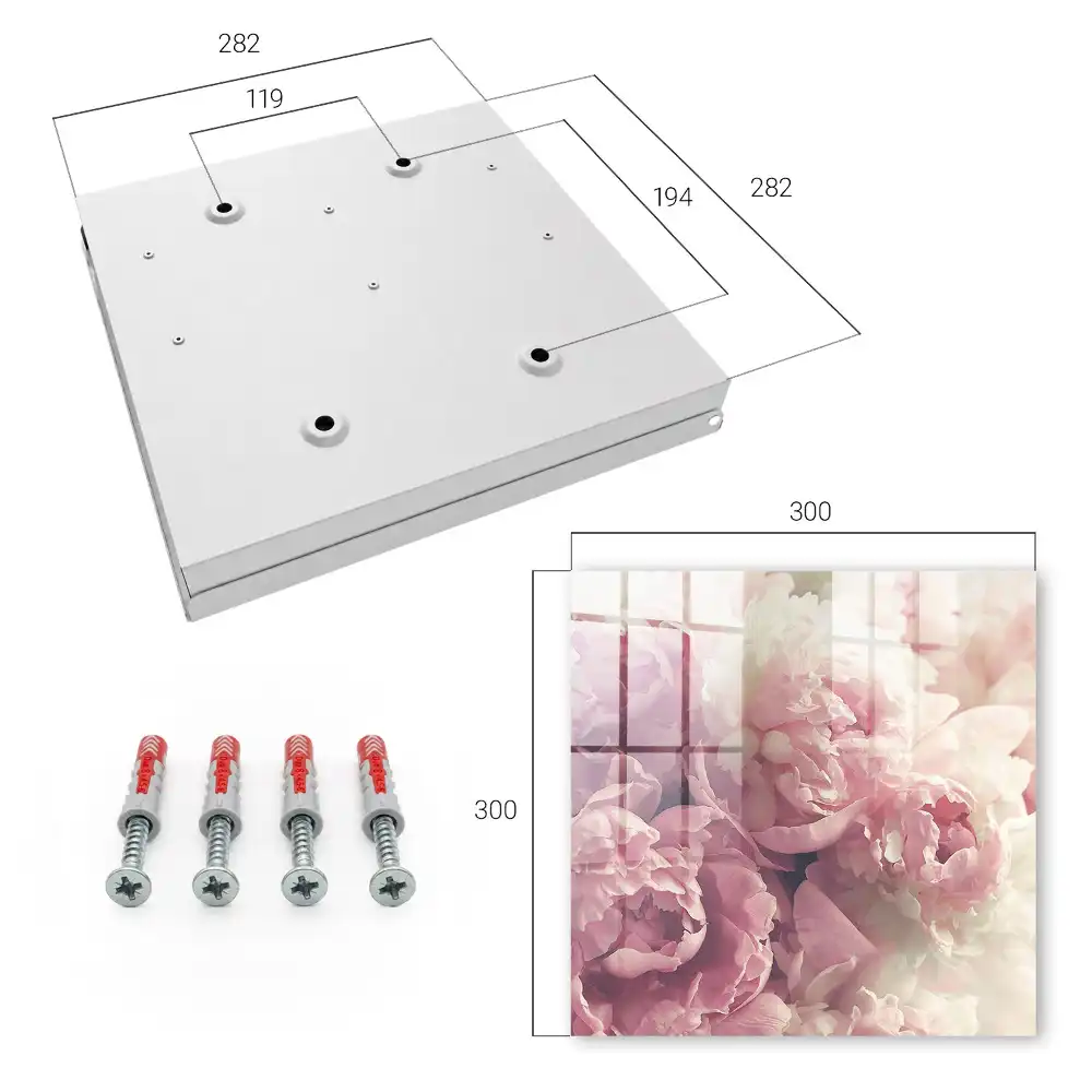 Boîte à clés murale des fleurs subtiles dans des tons de rose et de crème