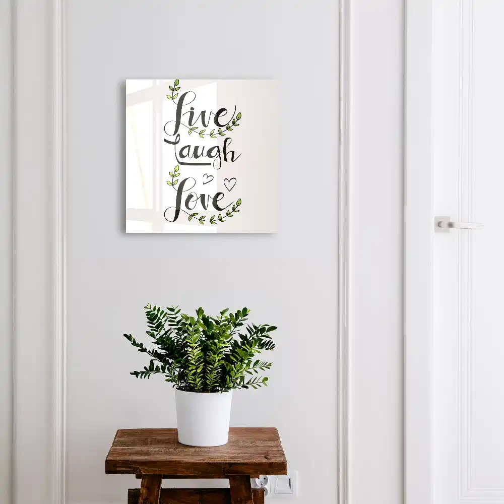 Boîte à clés murale des mots inspirants avec des touches de verdure