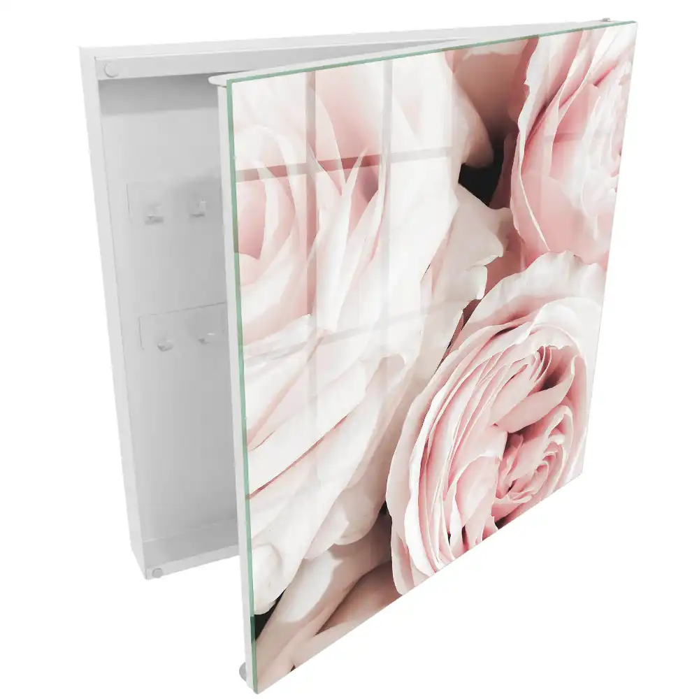 Boîte à clés des roses délicates aux teintes pastel
