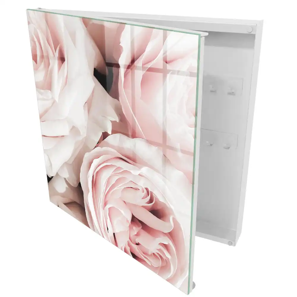 Boîte à clés des roses délicates aux teintes pastel