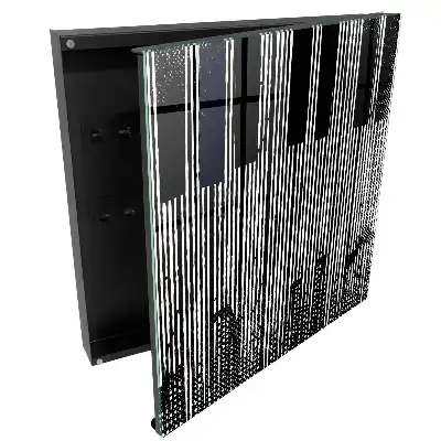 Armoire à clés lignes verticales efficaces en noir et blanc