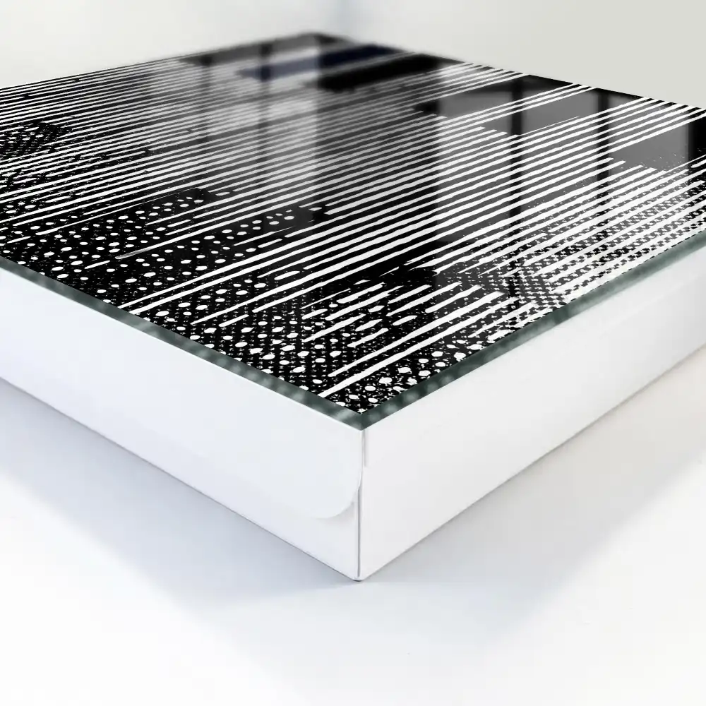 Armoire à clés lignes verticales efficaces en noir et blanc