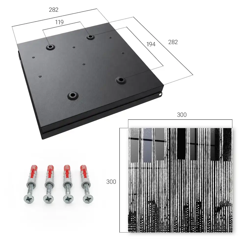 Armoire à clés lignes verticales efficaces en noir et blanc