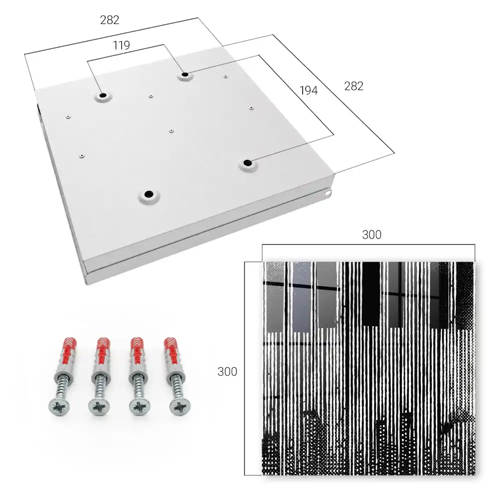 Armoire à clés lignes verticales efficaces en noir et blanc