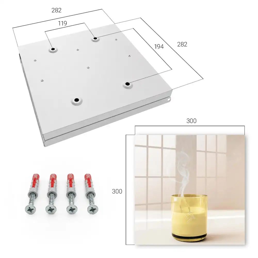 Armoire à clés verre transparent contenant un contenu jaune et fumé