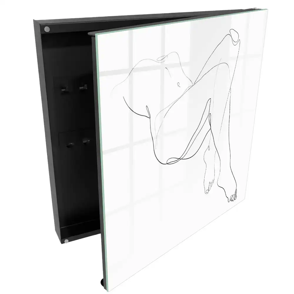 Boîte à clés murale lignes corporelles subtiles dans un style minimaliste
