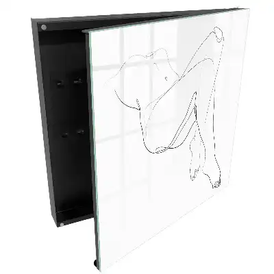 Boîte à clés murale lignes corporelles subtiles dans un style minimaliste