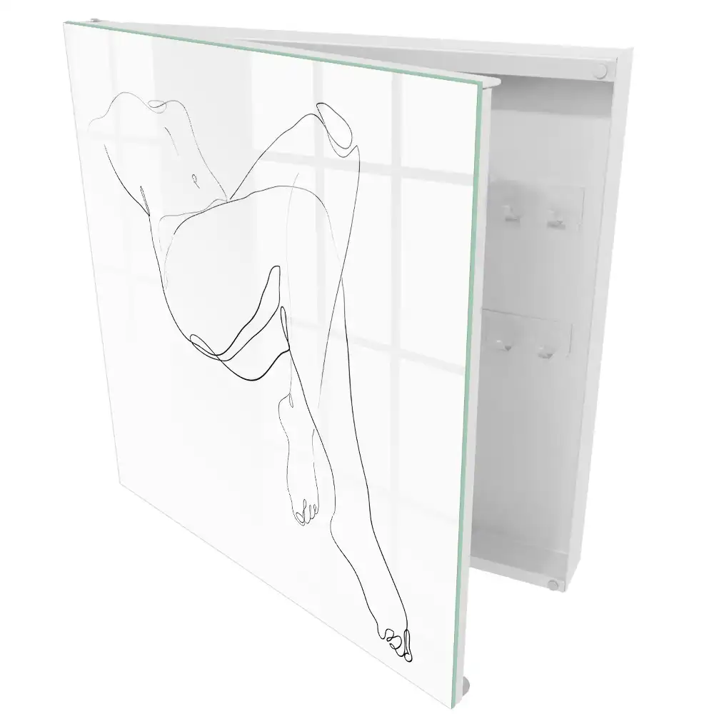 Boîte à clés murale lignes corporelles subtiles dans un style minimaliste