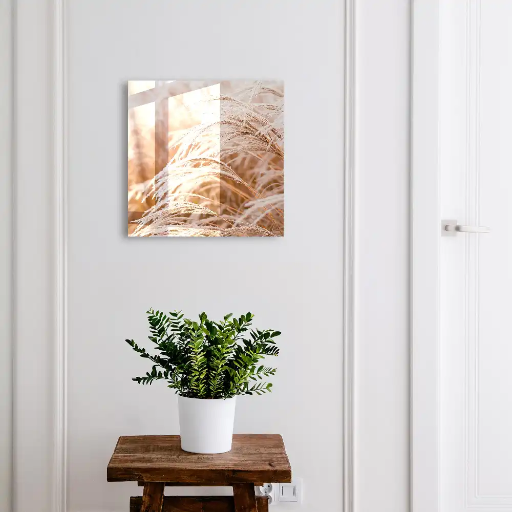 Boîte à clés murale des herbes subtiles dans des tons crème