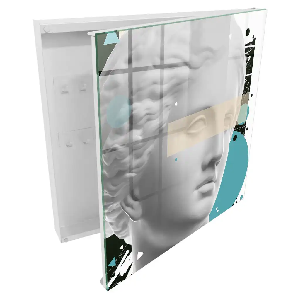 Armoire à clés une statue aux éléments géométriques pleine d'élégance