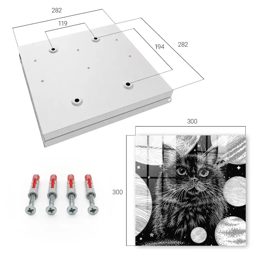 Boîte à clés un chat parmi les planètes l'espace l'harmonie parfaite