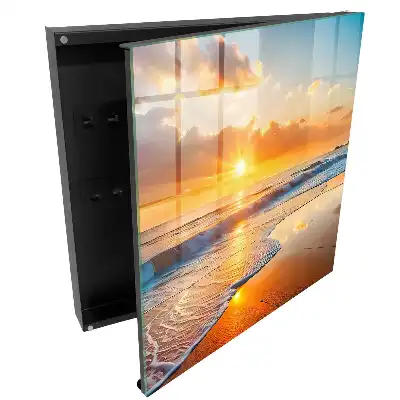 Armoire à clés coucher de soleil sur l'océan