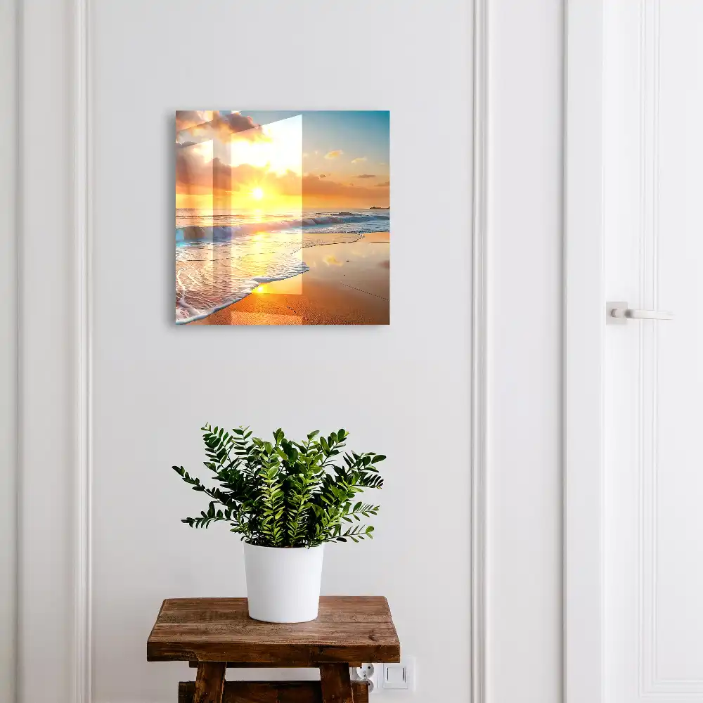 Armoire à clés coucher de soleil sur l'océan