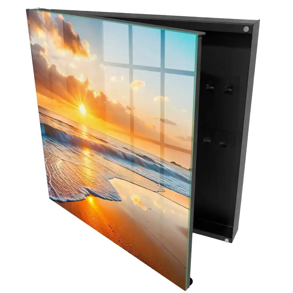 Armoire à clés coucher de soleil sur l'océan