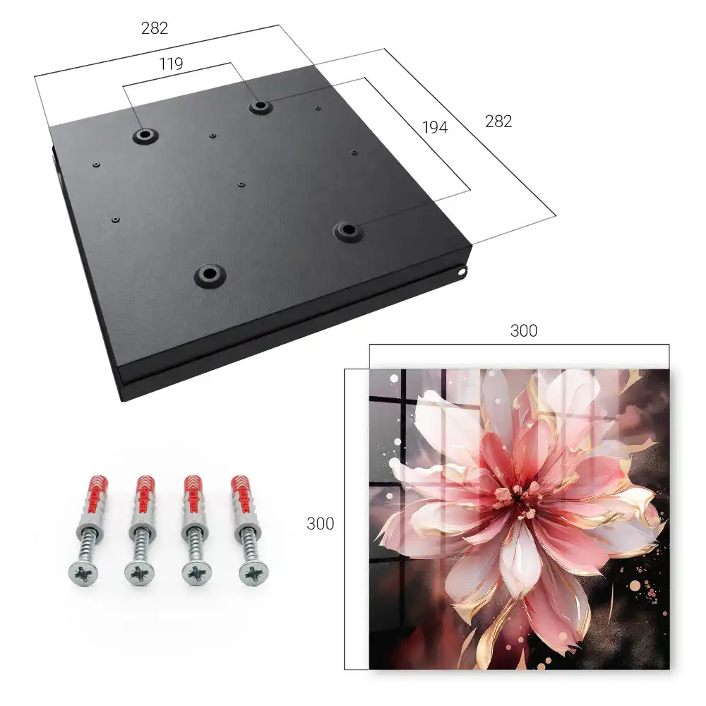 Boîte à clés murale une ravissante fleur aux nuances de rose et de crème