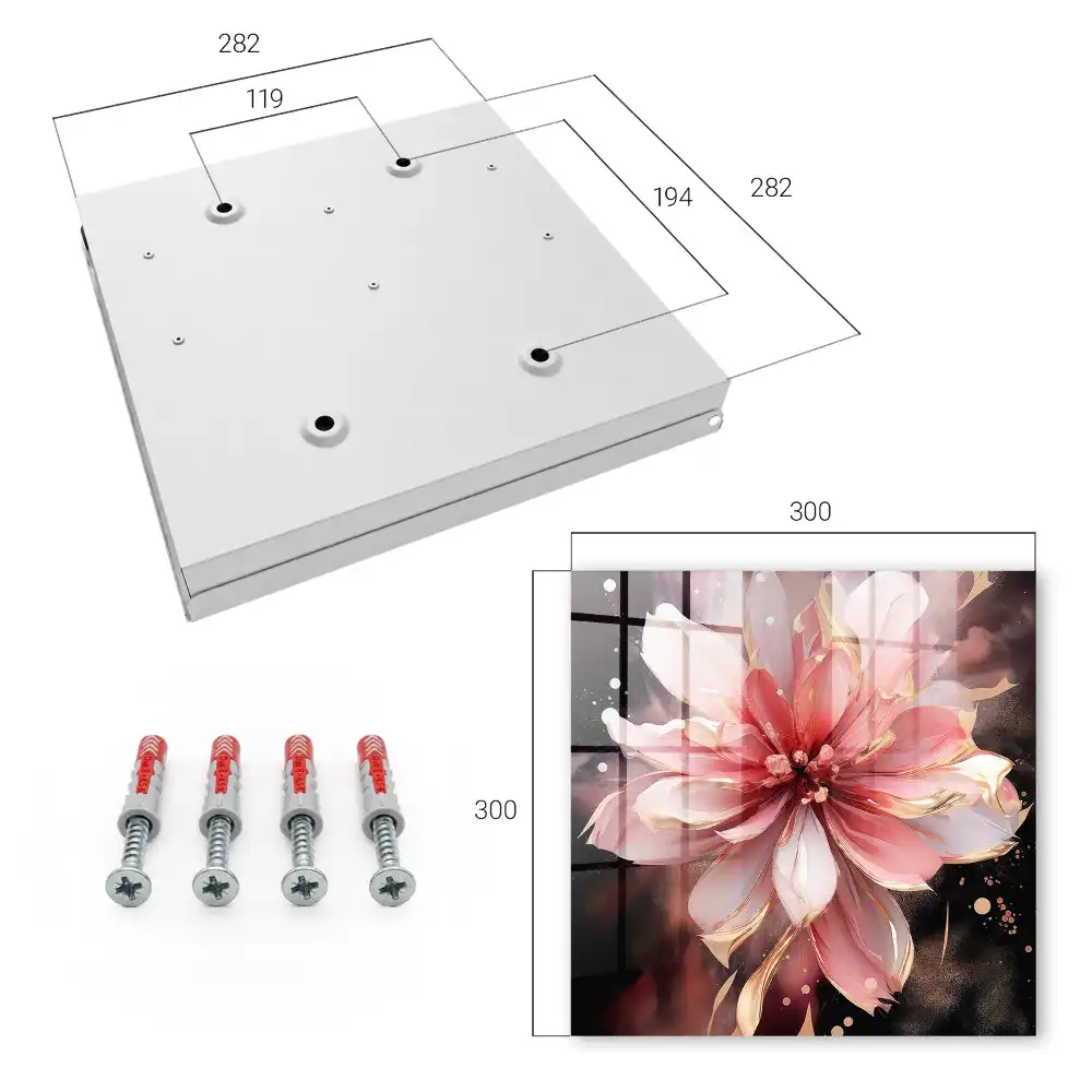 Boîte à clés murale une ravissante fleur aux nuances de rose et de crème