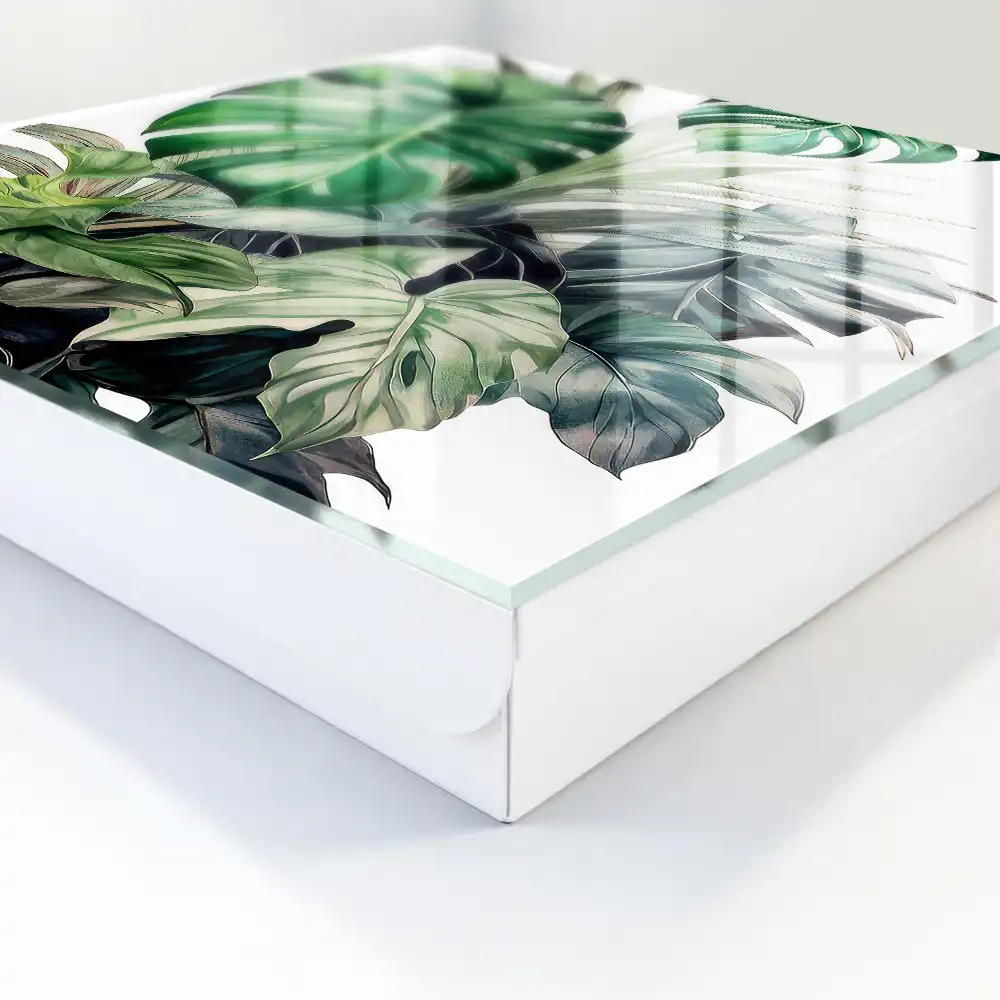 Boîte à clés murale feuilles vertes nature tropicale exotique