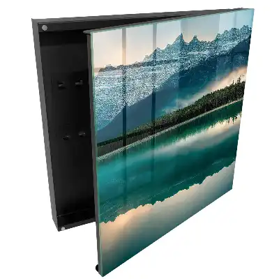 Armoire à clés la magie du reflet des montagnes dans la surface calme de l'eau