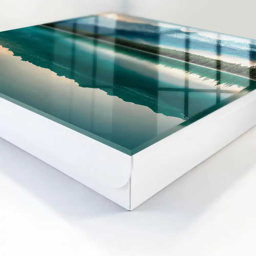 Armoire à clés la magie du reflet des montagnes dans la surface calme de l'eau