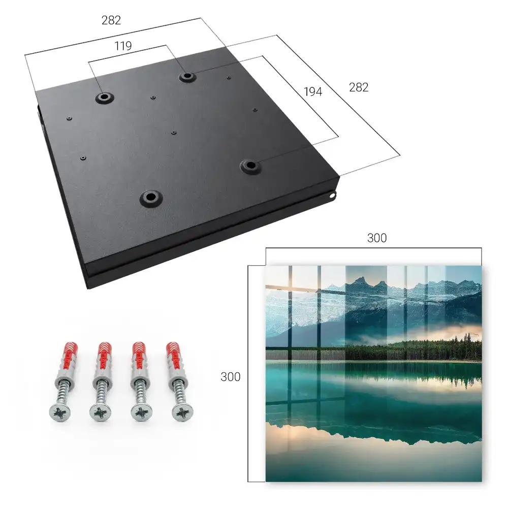 Armoire à clés la magie du reflet des montagnes dans la surface calme de l'eau